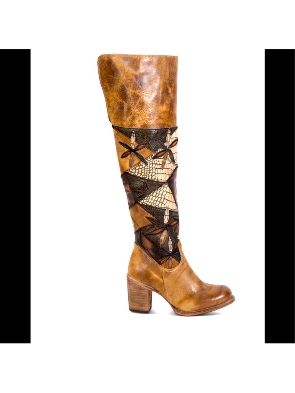 Freebird Betty Patchwork Tall Leather Boots
